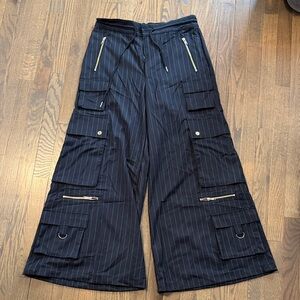 Cynthia Rowley Pinstripe Cargo Pants